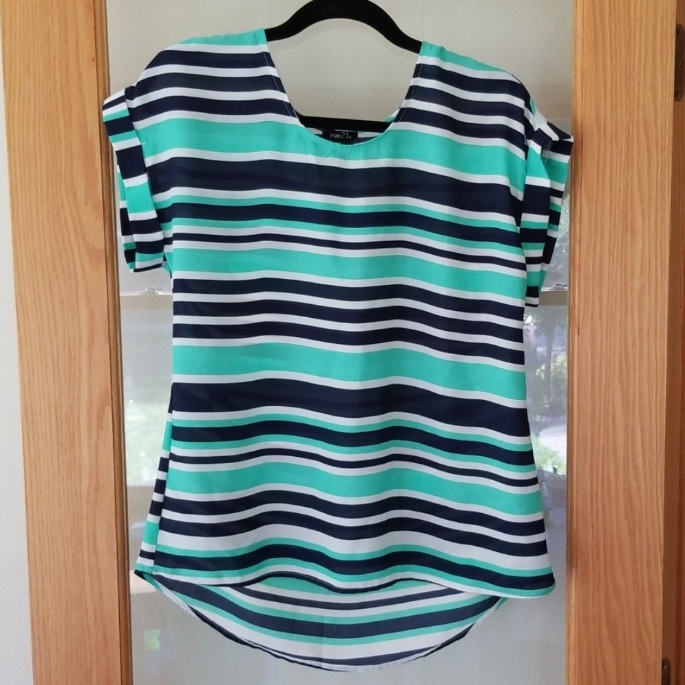 Rue21 Sheer Striped Top